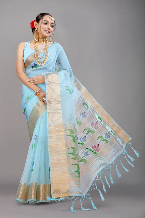 BLUE_WOVEN_WORK_ORGANZA_SAREE